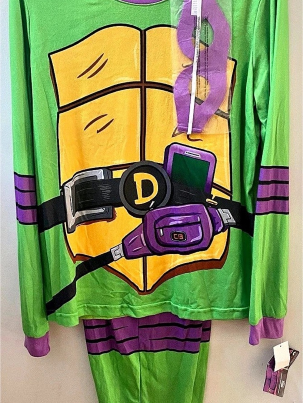 Nickelodeon Teenage Mutant Ninja Turtles Donatello Costume Pajama Set TMNT sizeM